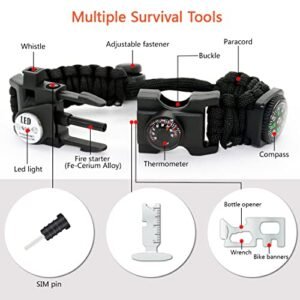 20-in-1 Survival Paracord Bracelet: Ultimate Adventure Gear