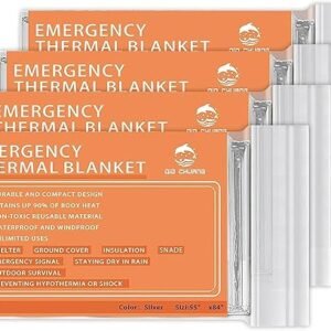 4-Pack Mylar Thermal Blankets for Ultimate Survival & Camping