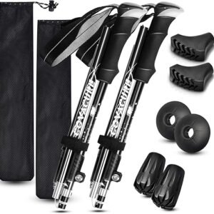 Covacure Ultralight Collapsible Trekking Poles - Durable & Adjustable