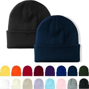 Cozy 2-Pack Winter Beanie Hats for Men & Women