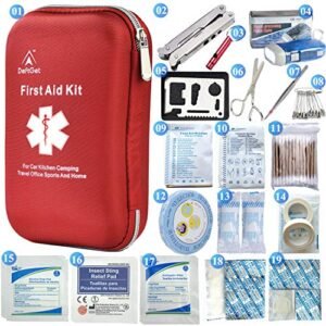 Deftget Waterproof 163-Piece First Aid Kit for All Emergencies