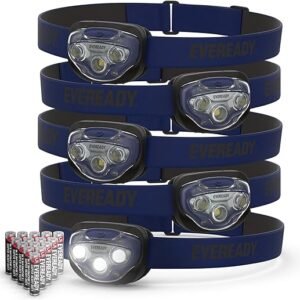 EVEREADY Pro200 LED Headlamps 5-Pack: Bright & Durable