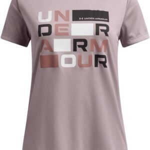 Under Armour Girls' Tech Block Logo Short Sleeve Tee